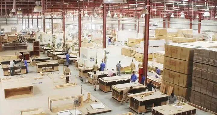 Xưởng sản xuất đồ gỗ quy mô lớn
